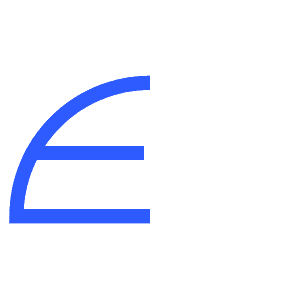 Logo ECG — znak (niebieski + bialy lisc, transparentny)